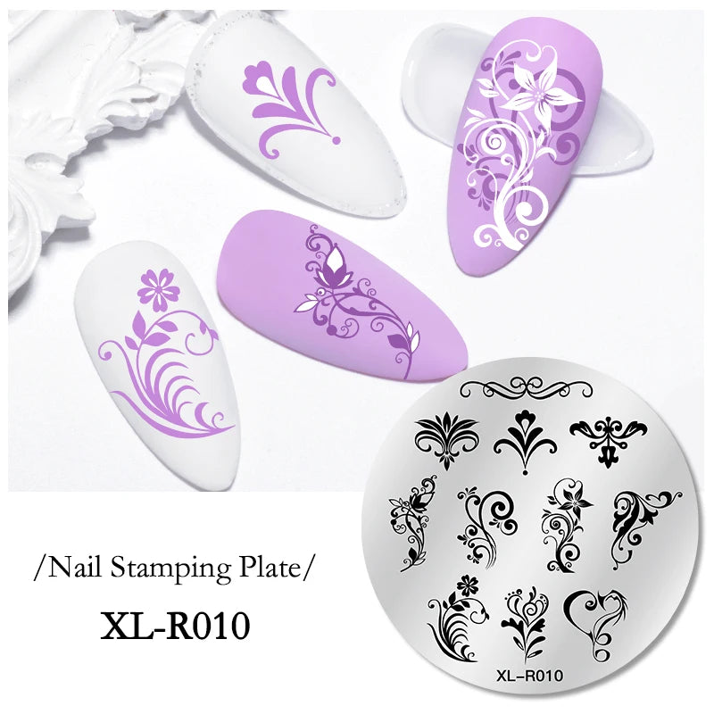 Nail Stamping Plate Flower Leaf Geometry Stamp Template Snakeskin Nail Image Plate Stencil DIY Printing Stainless Steel Tools