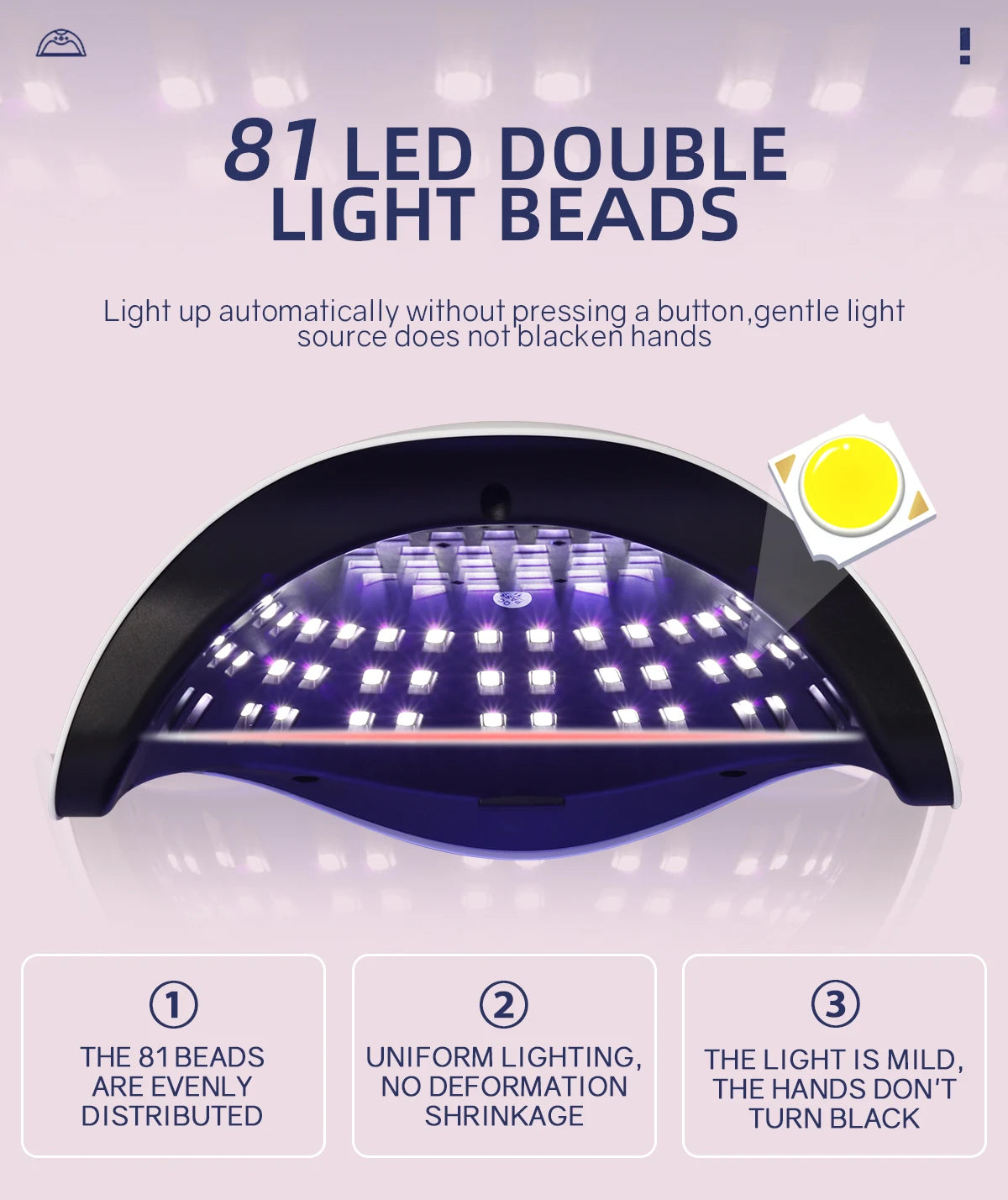 DianaBeauty 380W LED UV Lamp Dryer for Nails Gel Polish Drying Lamp with 4 Timer Setting Auto Sensor Professional Nail Light