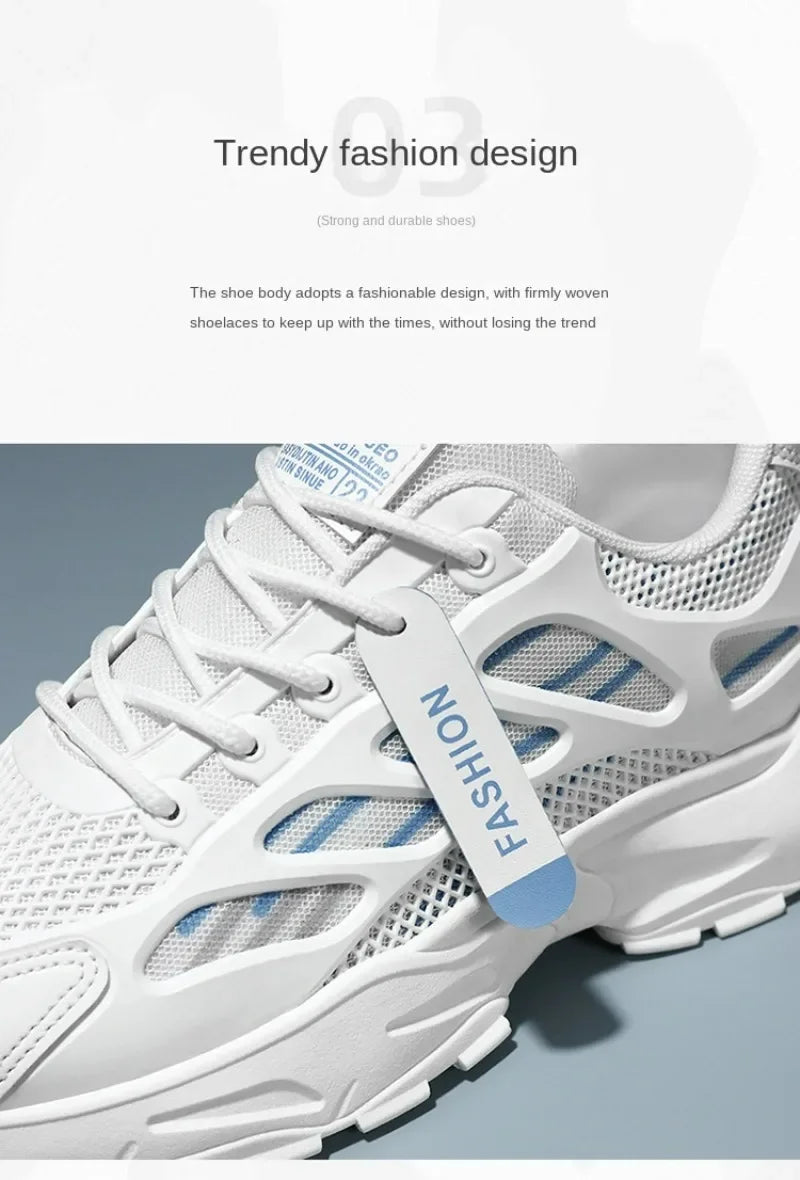 Men's Casual Sneakers Summer Breathable Anti Slip Mesh Outdoor Running Shoes Student Sneaker Tennis Shoes Zapatillas Informales