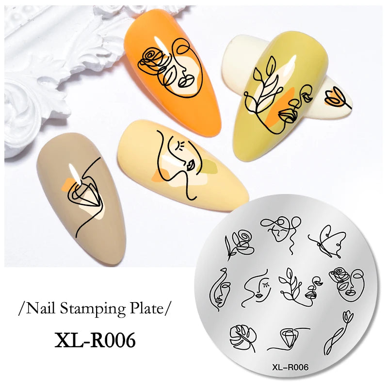 Nail Stamping Plate Flower Leaf Geometry Stamp Template Snakeskin Nail Image Plate Stencil DIY Printing Stainless Steel Tools
