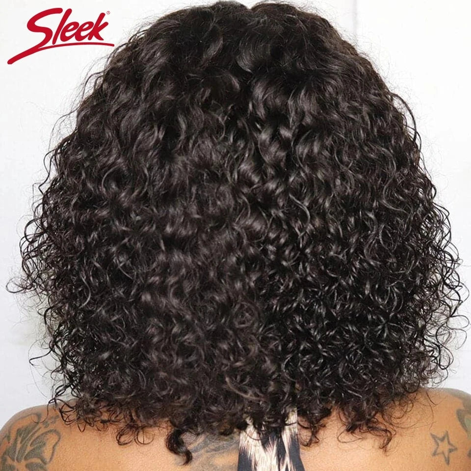 200% Density Jerry Curl Short Pixie Cut Bob Wig Ombre 1B/33 Brazilian Human Hair Wigs With Bang Natual Black Red 99J Remy Hair