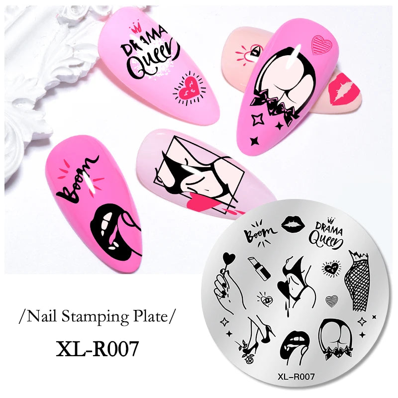 Nail Stamping Plate Flower Leaf Geometry Stamp Template Snakeskin Nail Image Plate Stencil DIY Printing Stainless Steel Tools