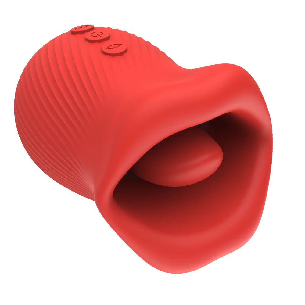 Mouthpiece rose sex toy tongue licking clitoris nipple sucking stimulation sexual intercourse vibrating massager adult products
