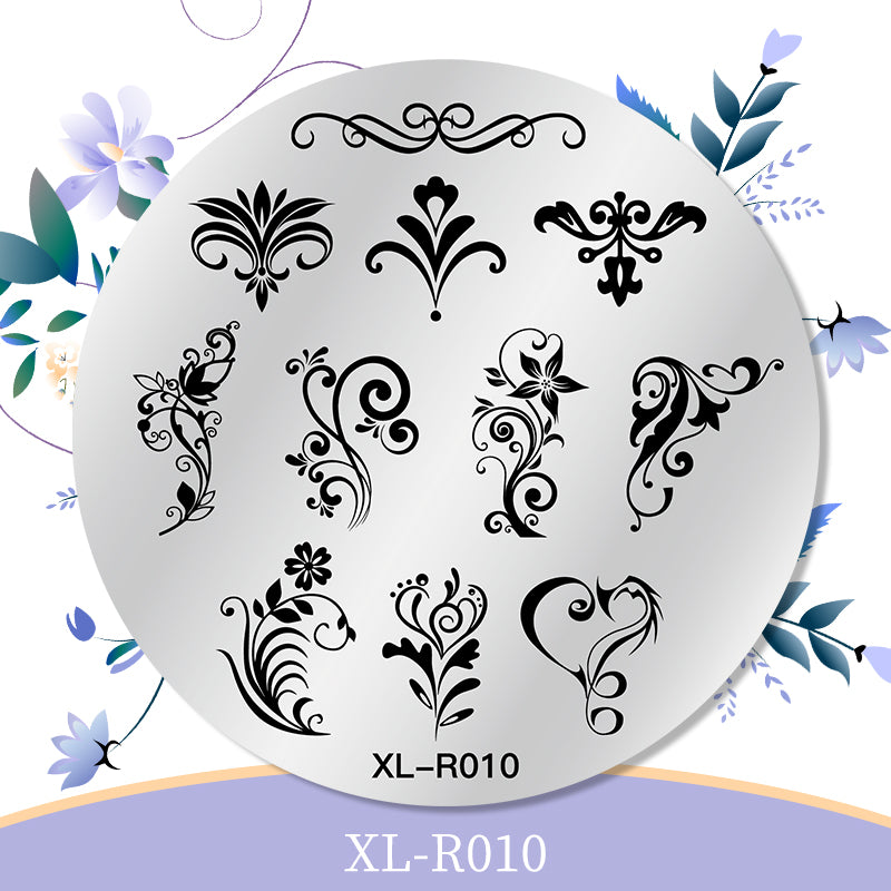 Nail Stamping Plate Flower Leaf Geometry Stamp Template Snakeskin Nail Image Plate Stencil DIY Printing Stainless Steel Tools