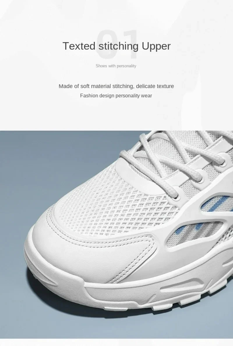 Men's Casual Sneakers Summer Breathable Anti Slip Mesh Outdoor Running Shoes Student Sneaker Tennis Shoes Zapatillas Informales