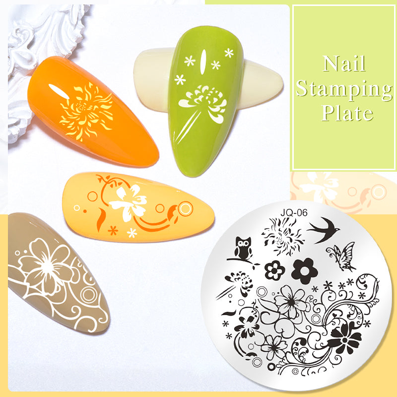 Nail Stamping Plate Flower Leaf Geometry Stamp Template Snakeskin Nail Image Plate Stencil DIY Printing Stainless Steel Tools