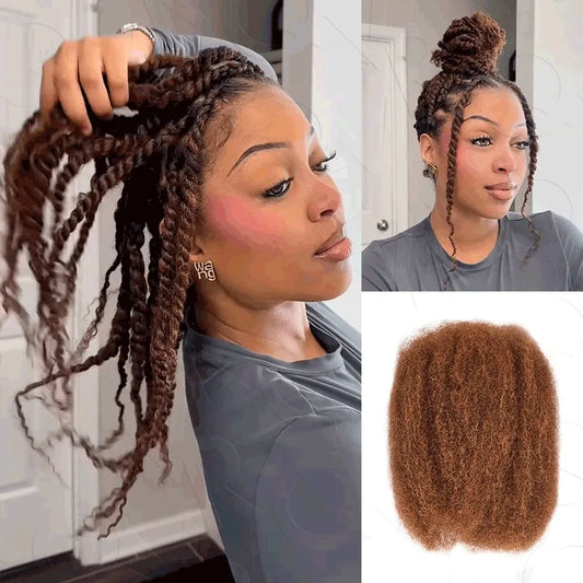 Best Sale QVR Afro Kinky Bulk Twist Braids Hair100% Human Hair for Braiding Dreadlocks Extentions Remy Bulk Hair No Attachment