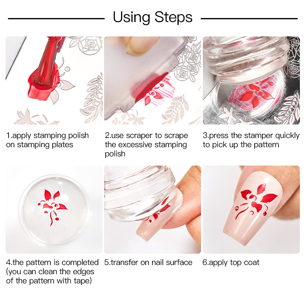 Nail Stamping Plate Flower Leaf Geometry Stamp Template Snakeskin Nail Image Plate Stencil DIY Printing Stainless Steel Tools
