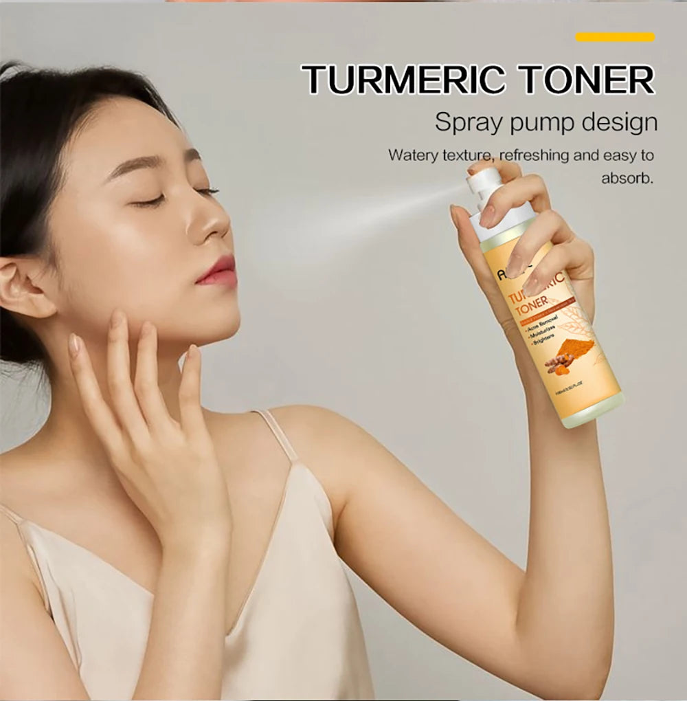 Organic Turmeric Skin Care Kit, Brighten, Remove Darkness, Lighten, Hydration, Exfoliate, Even Skin Tone, for Private Label