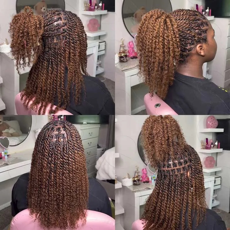 QVR Afro Kinky Bulk Human Hair Extensions 10"-22" 50Gram/pc Bigger Afro Kinky Bulk For Braiding DreadLock Natural Color