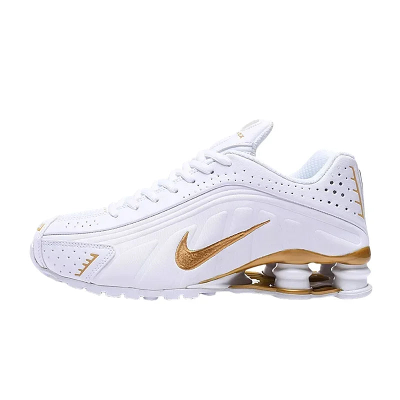 Nike Shox R4 Black Silver Retro Air Columns Non-slip Cushioning Casual Men Running Shoes Athletic Sneakers Men