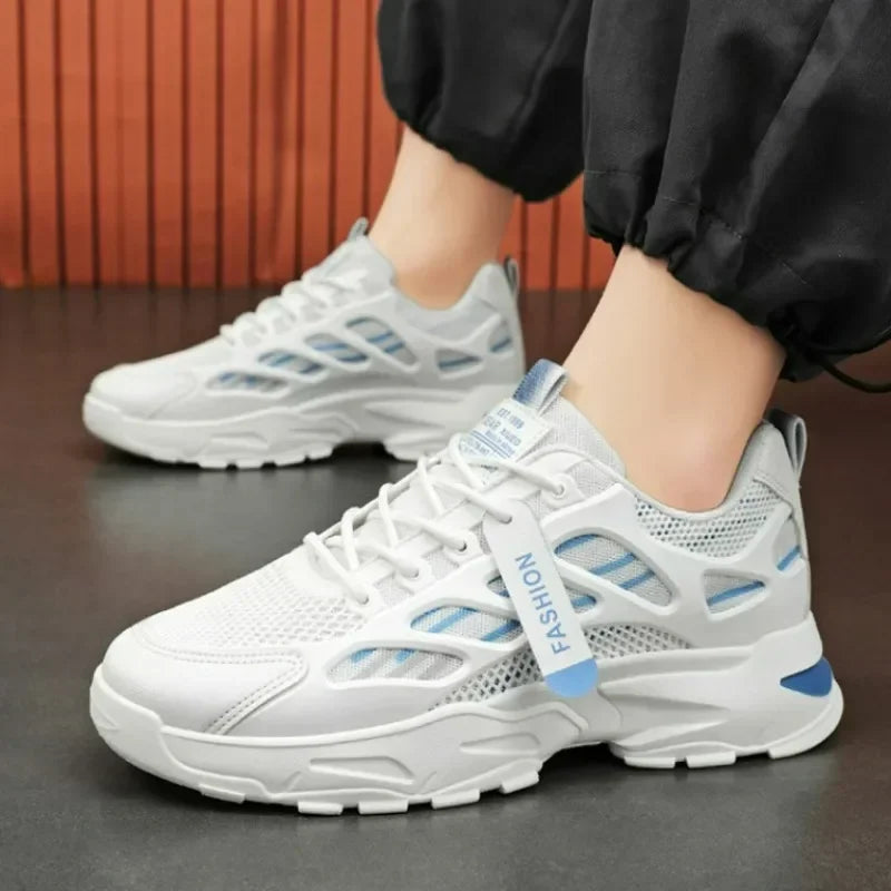 Men's Casual Sneakers Summer Breathable Anti Slip Mesh Outdoor Running Shoes Student Sneaker Tennis Shoes Zapatillas Informales