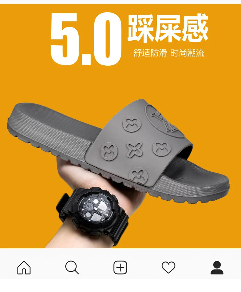 2025Summer New Refreshing Breathable Comfort and Casual plus Size Men's Casual Slip-on Slippers High Quality Sandals
