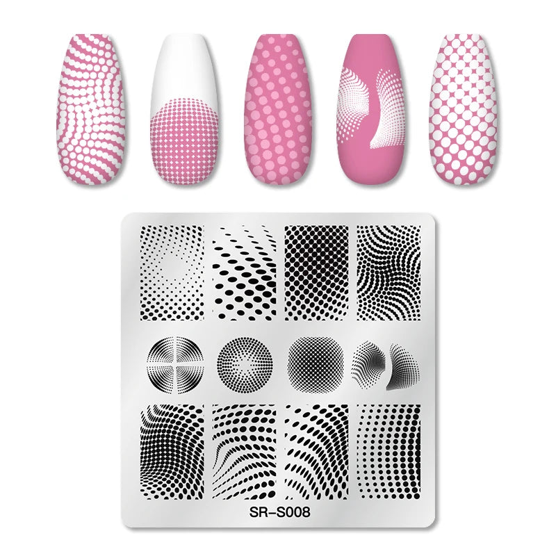 Nail Stamping Plate Flower Leaf Geometry Stamp Template Snakeskin Nail Image Plate Stencil DIY Printing Stainless Steel Tools