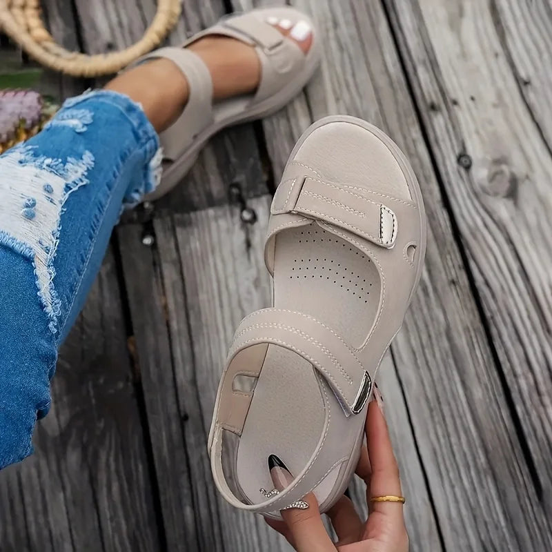 Summer Wedge Sandals for Women 2025 New Fashion Non Slip Beach Shoes Woman Lightweight Casual Platform Plus Size Sandals Women