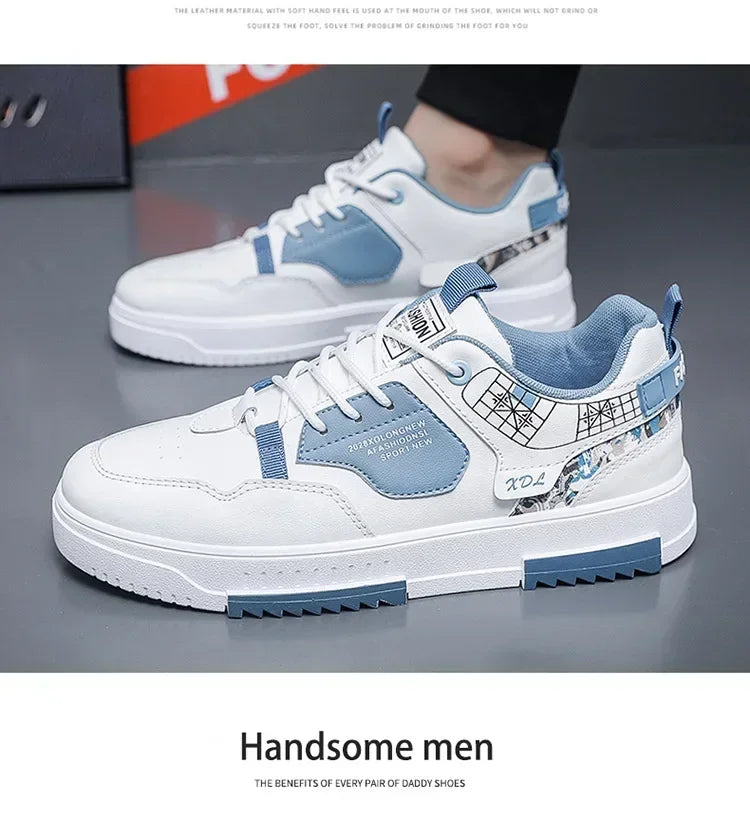 2025 Fashion Men Casual Platform Sneakes LaceUp Trainers Student Sneakes Mens Vulcanized Shoes Tennis Sneakers