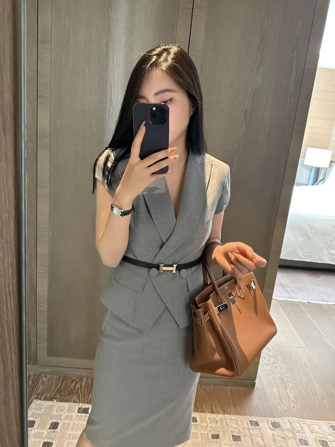 Short Sleeve Woman Outfit Sexy Office Skirt 2 Pieces Sets for Women Korea New in The Same Clothing Trend 2024 Festival Matching