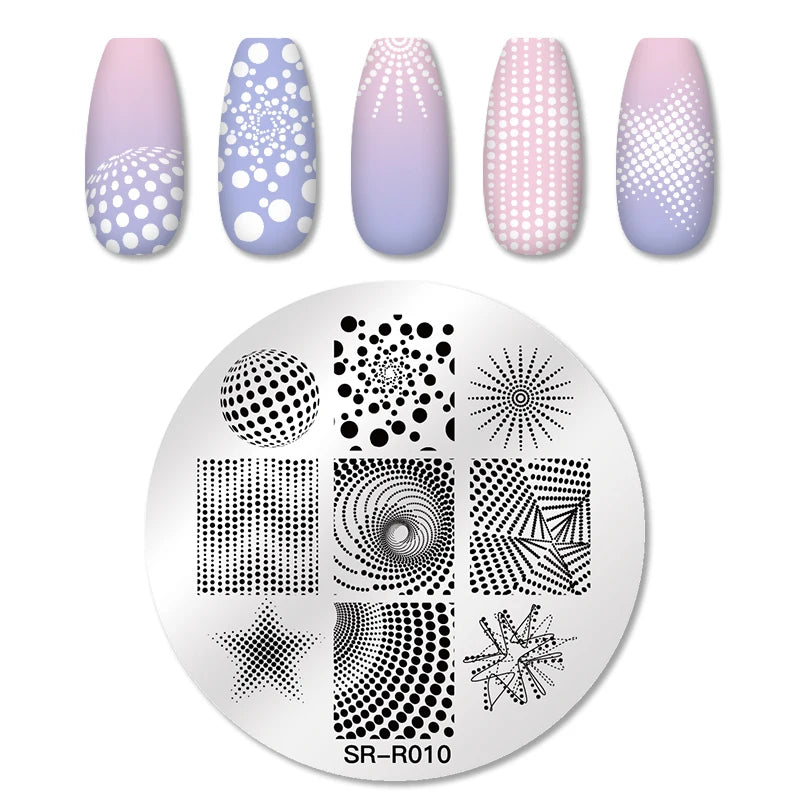 Nail Stamping Plate Flower Leaf Geometry Stamp Template Snakeskin Nail Image Plate Stencil DIY Printing Stainless Steel Tools