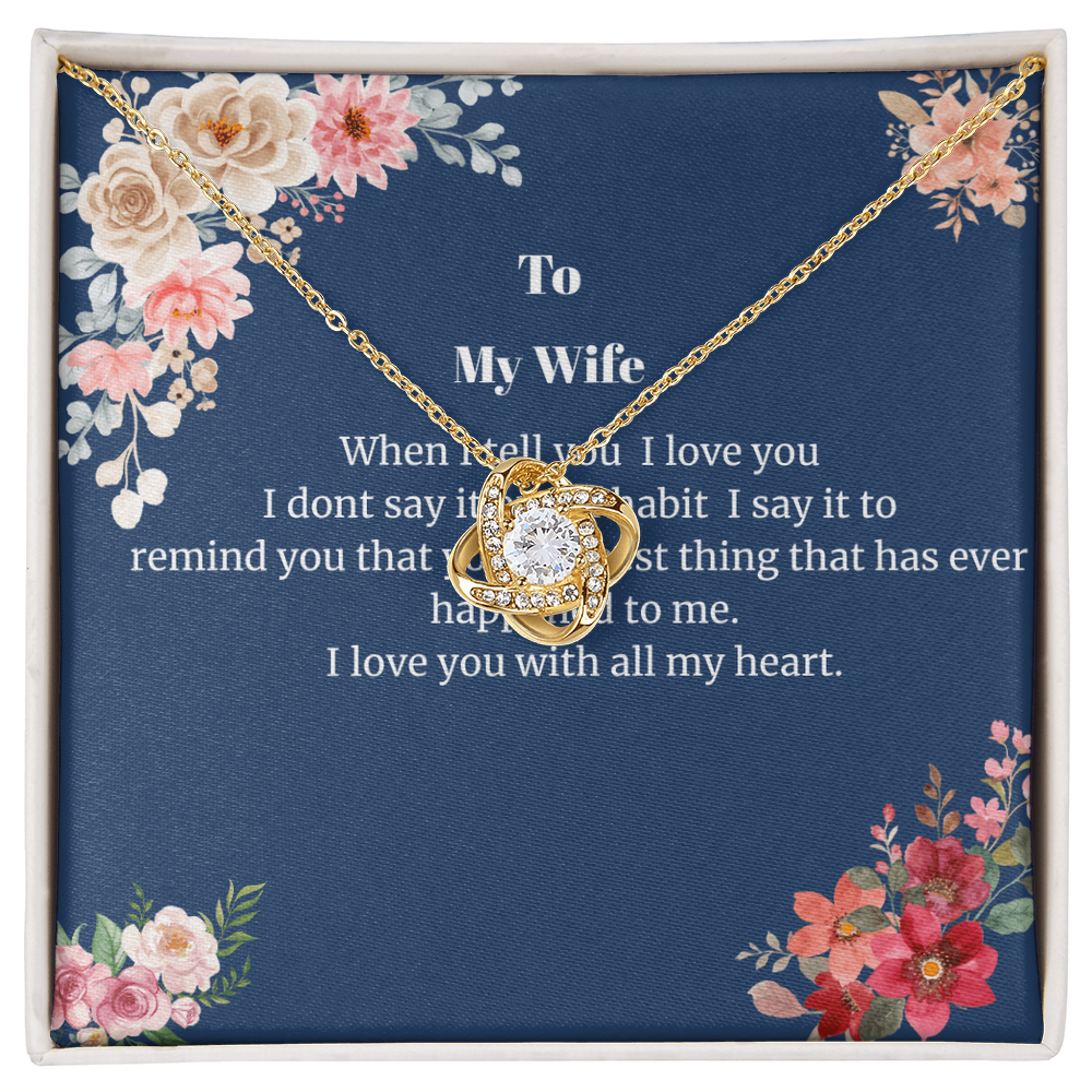Love knot Necklace For My Wife