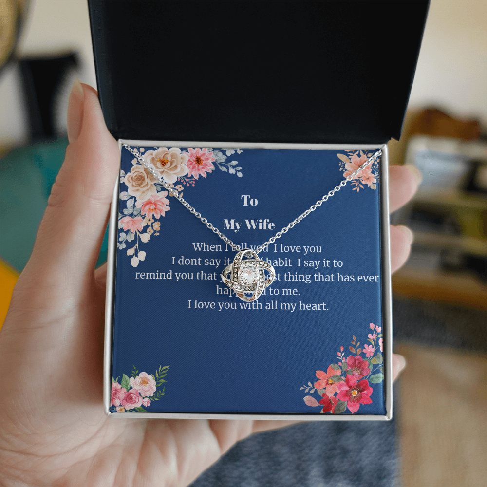Love knot Necklace For My Wife