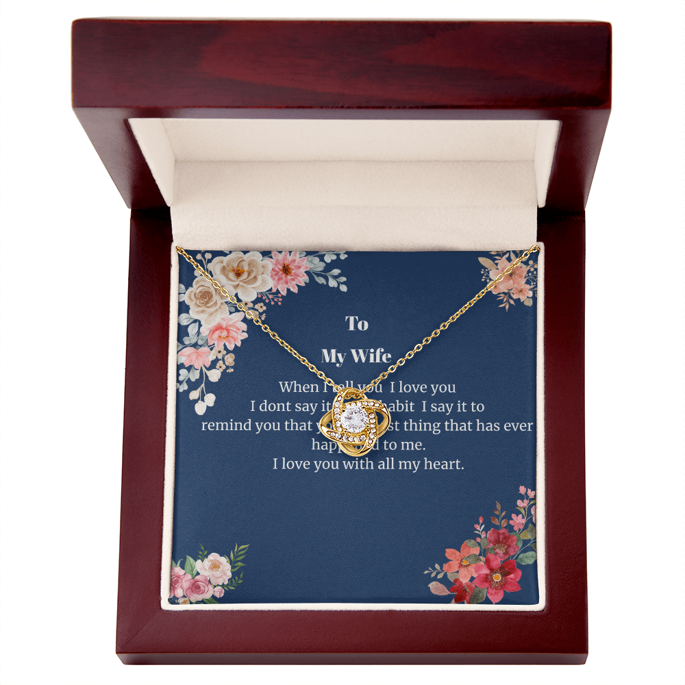 Love knot Necklace For My Wife