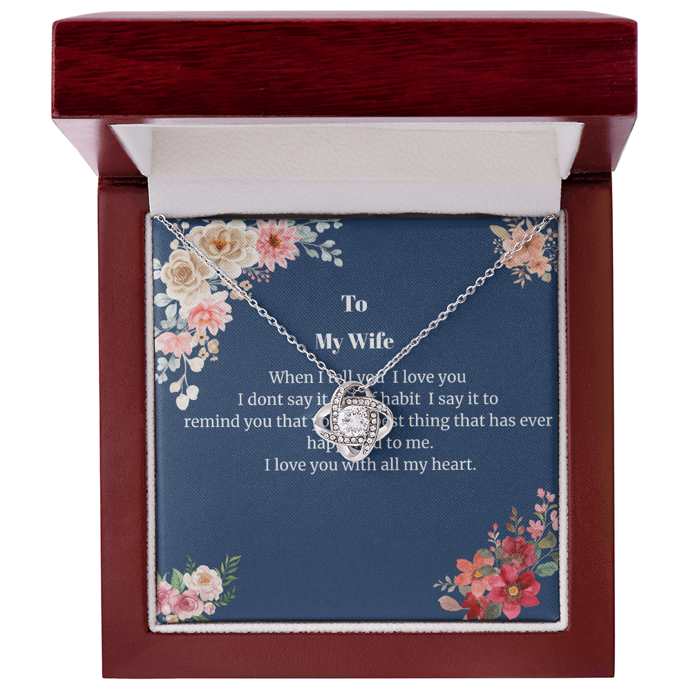 Love knot Necklace For My Wife